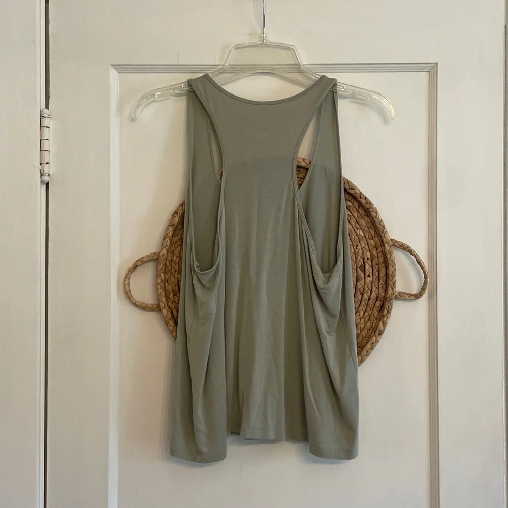 American Eagle Outfitters Olive Green Racerback Tank Top - Picture 4 of 4